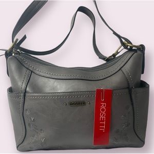 NWOT Rosetti handbag w adjustable strap smoke gray